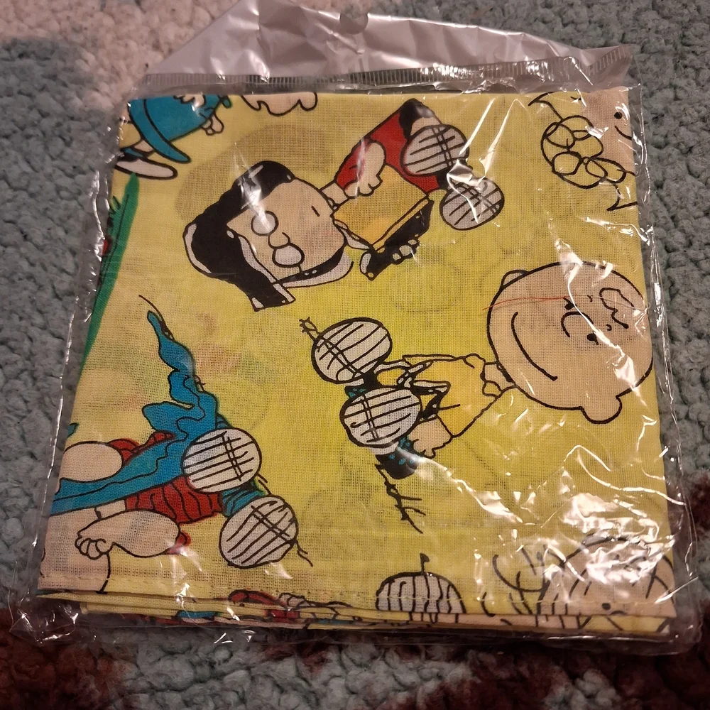 Peanuts Snoopy Bandana with Red and Yellow Design - Picture 2 of 2